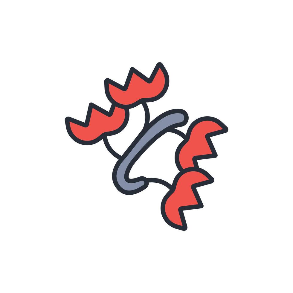 grape leaves icon. .Editable stroke.linear style sign for use web design,logo.Symbol illustration. vector