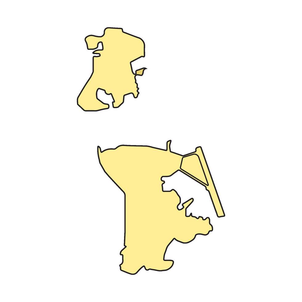 Map of Macau region vector