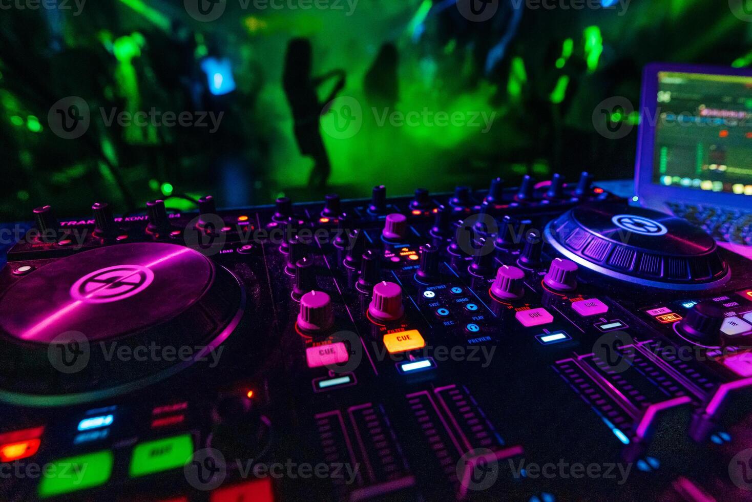music mixer DJ controller Board for professional mixing of electronic music photo