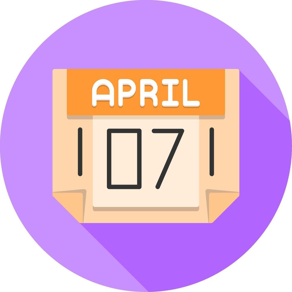7 April Icon Design Symbol vector