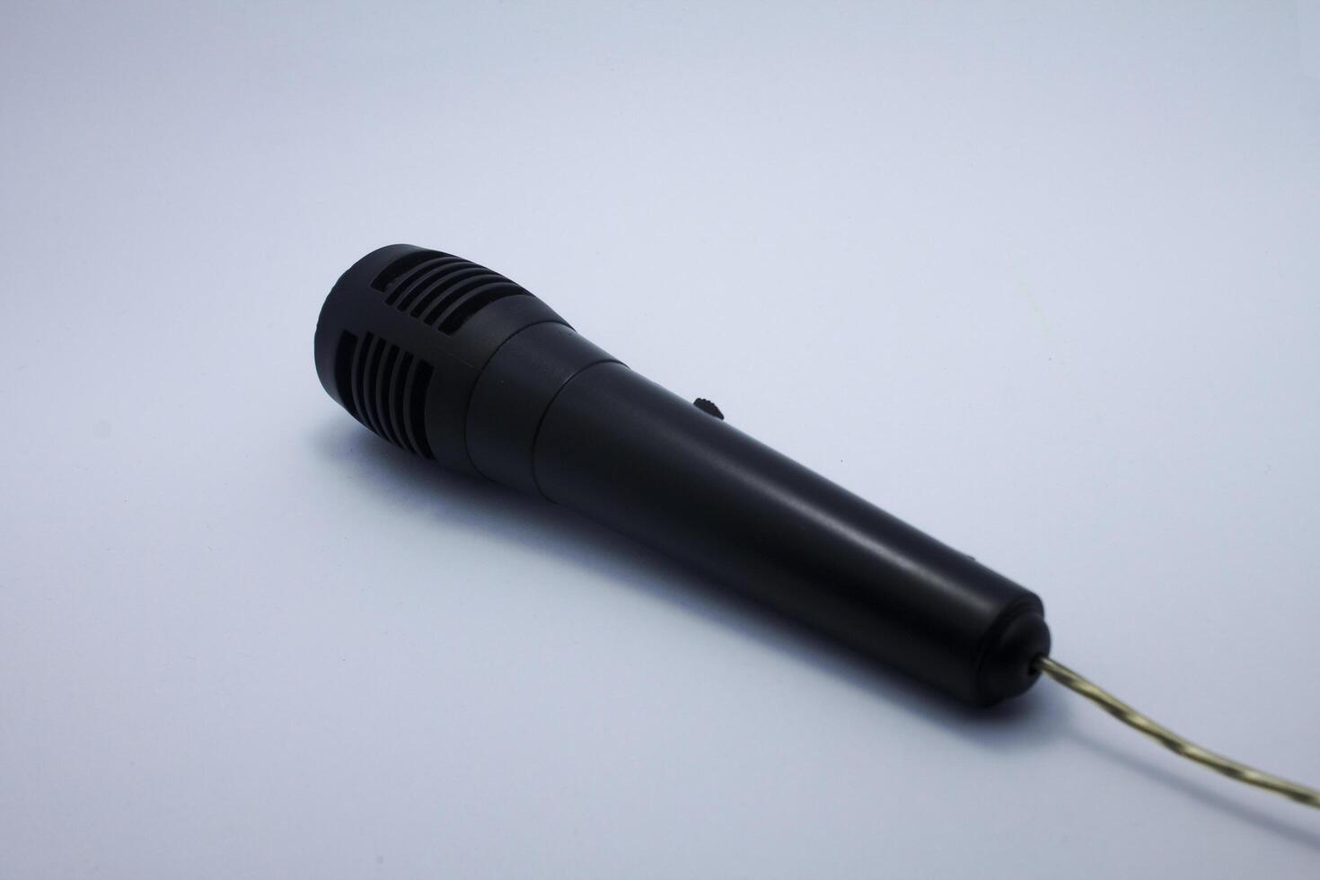 isolated black microphone photo
