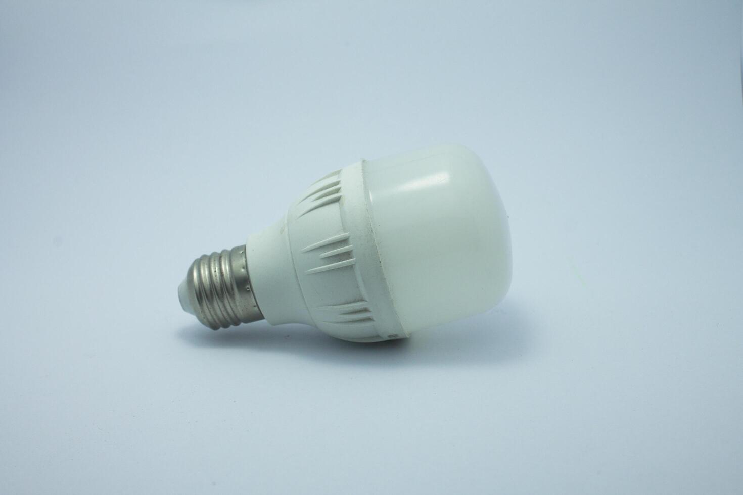isolated energy saving led lamp photo