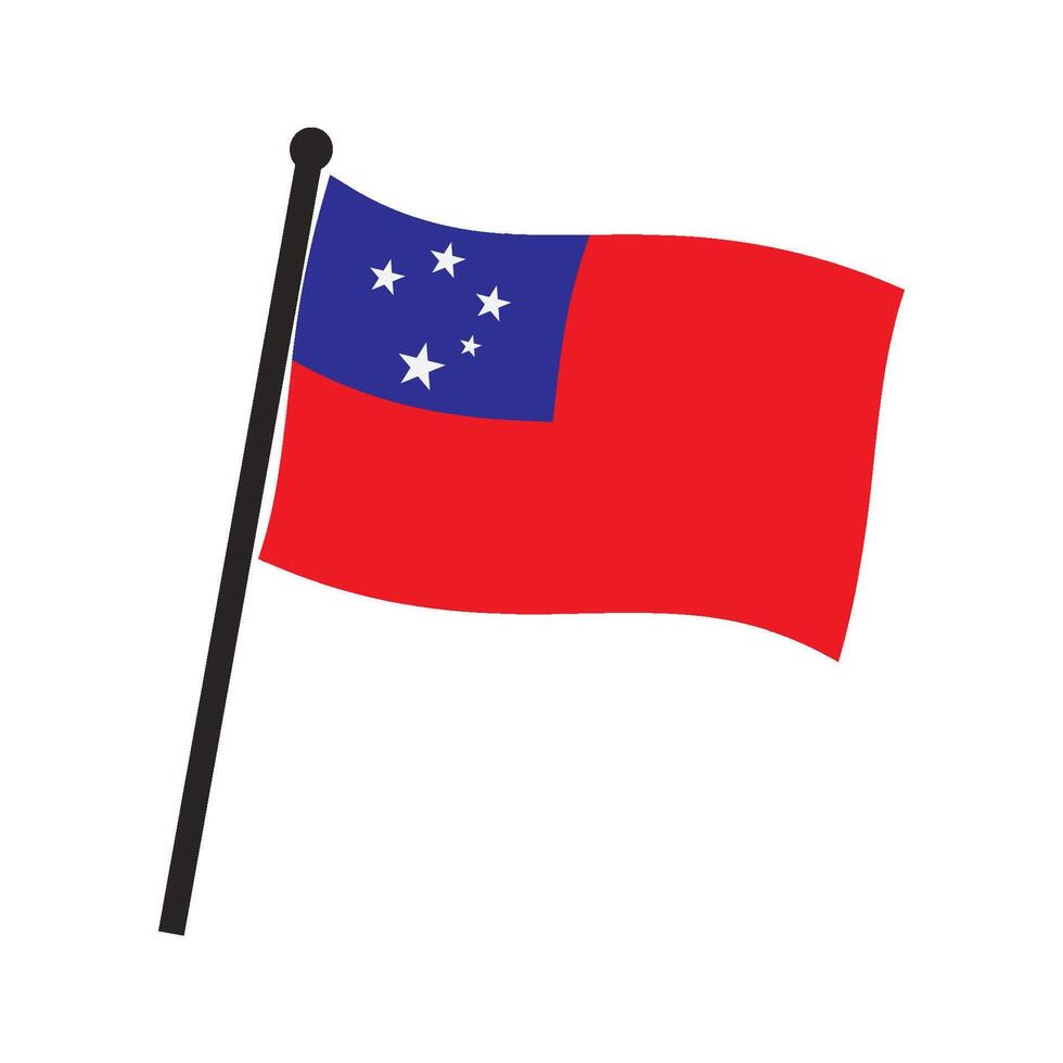 Samoa flag icon vector