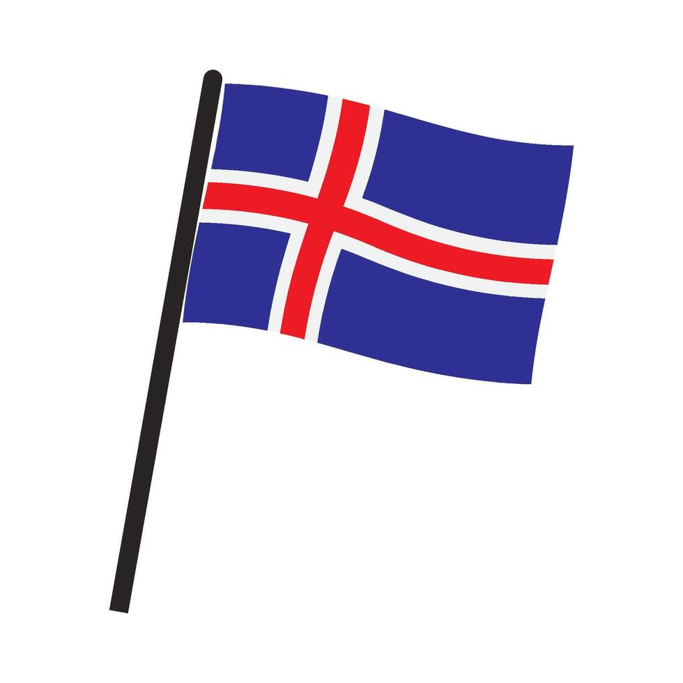 Iceland country flag vector
