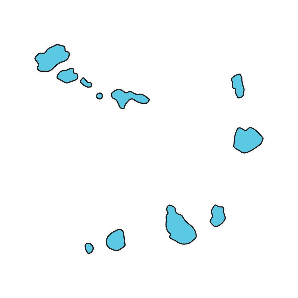 Cape Verde region map vector