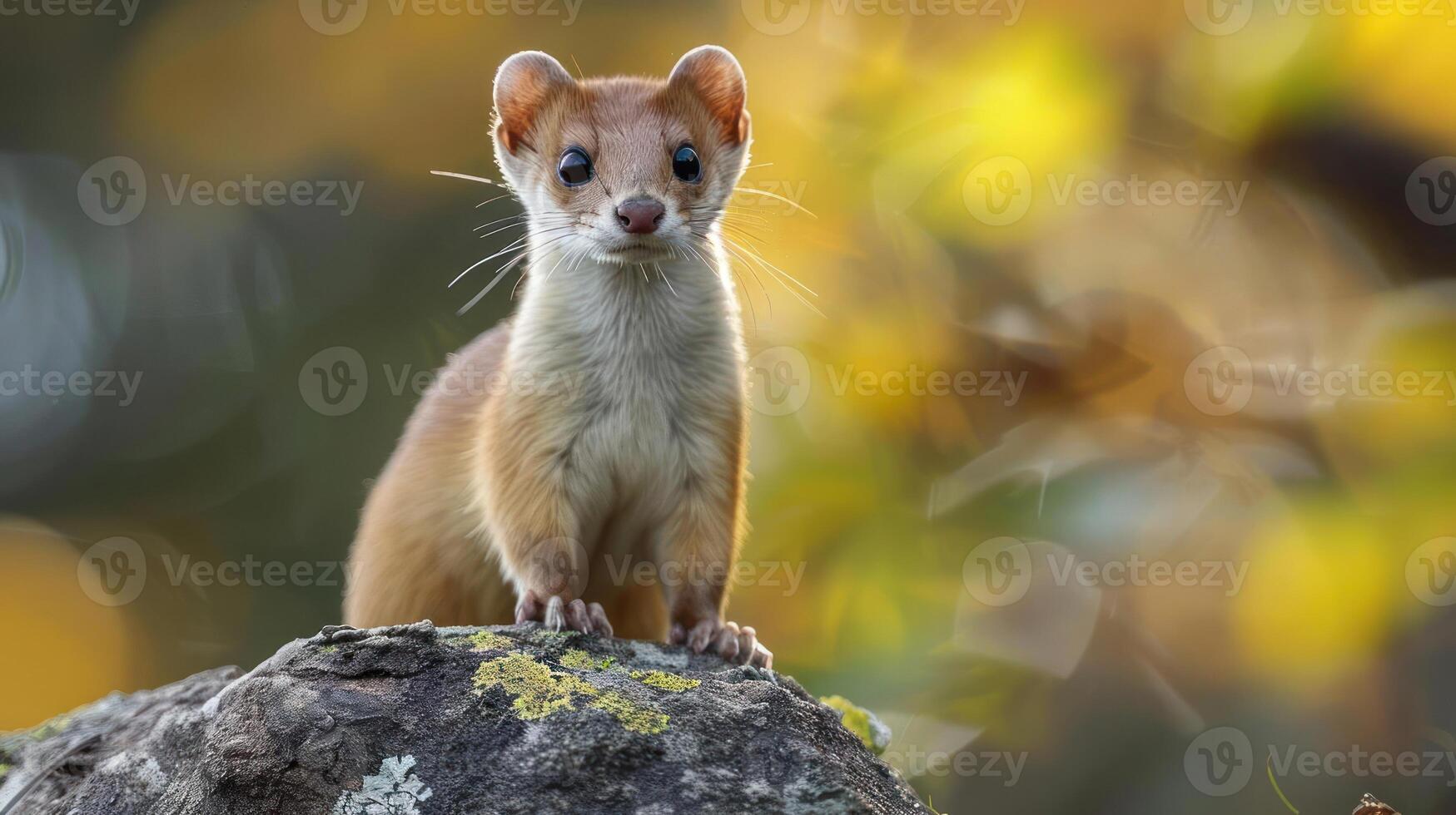 a small animal standing on top of a rock photo