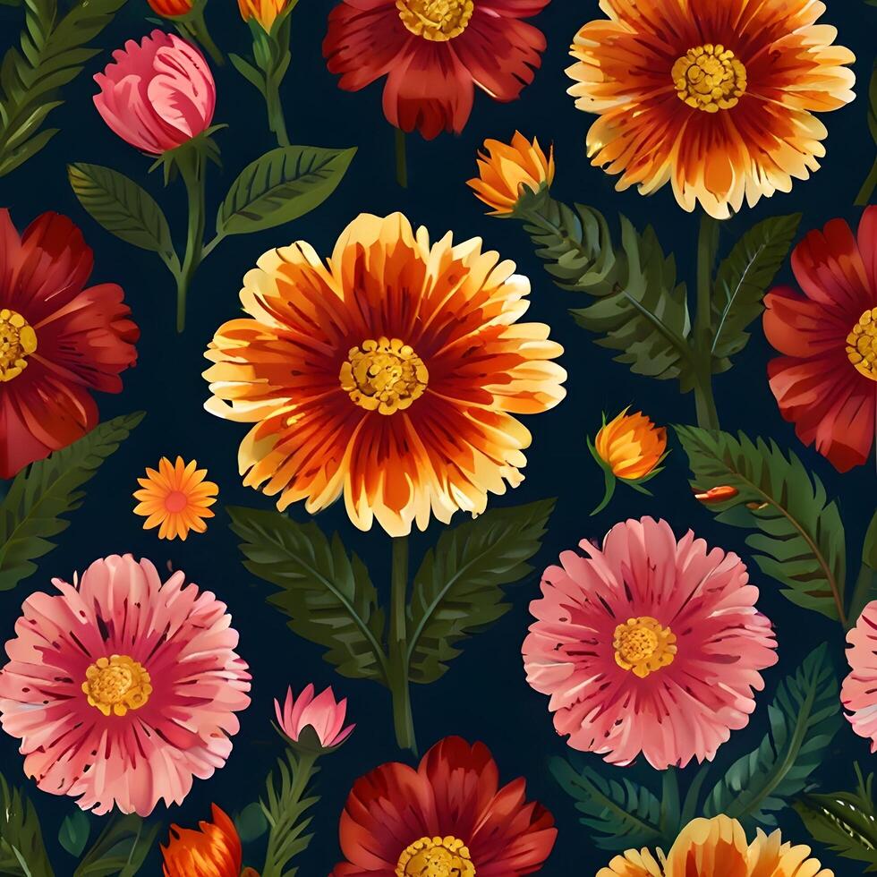 Flowers wall background with amazing red,orange,pink,purple,green and white chrysanthemum flowers ,Wedding decoration, hand made Beautiful flower wall background photo
