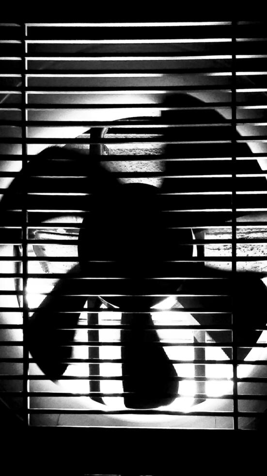 Hexos fan light exposure monochrome photo background.