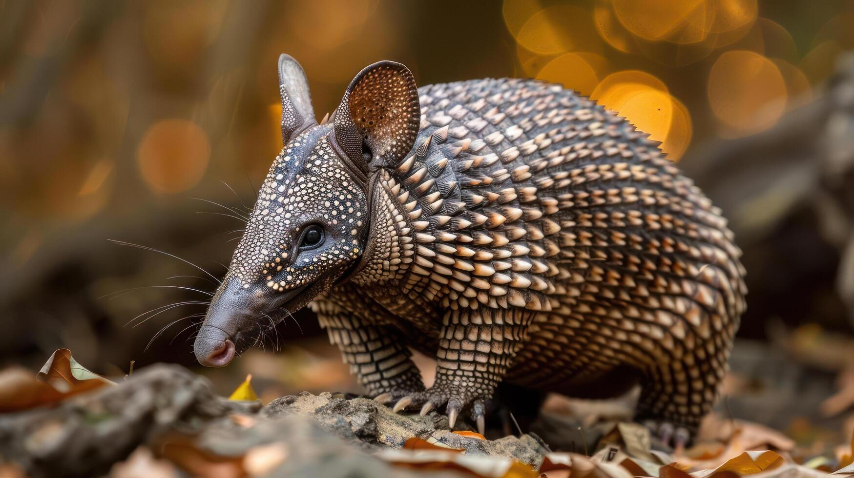 a close up of a small animal on the ground photo