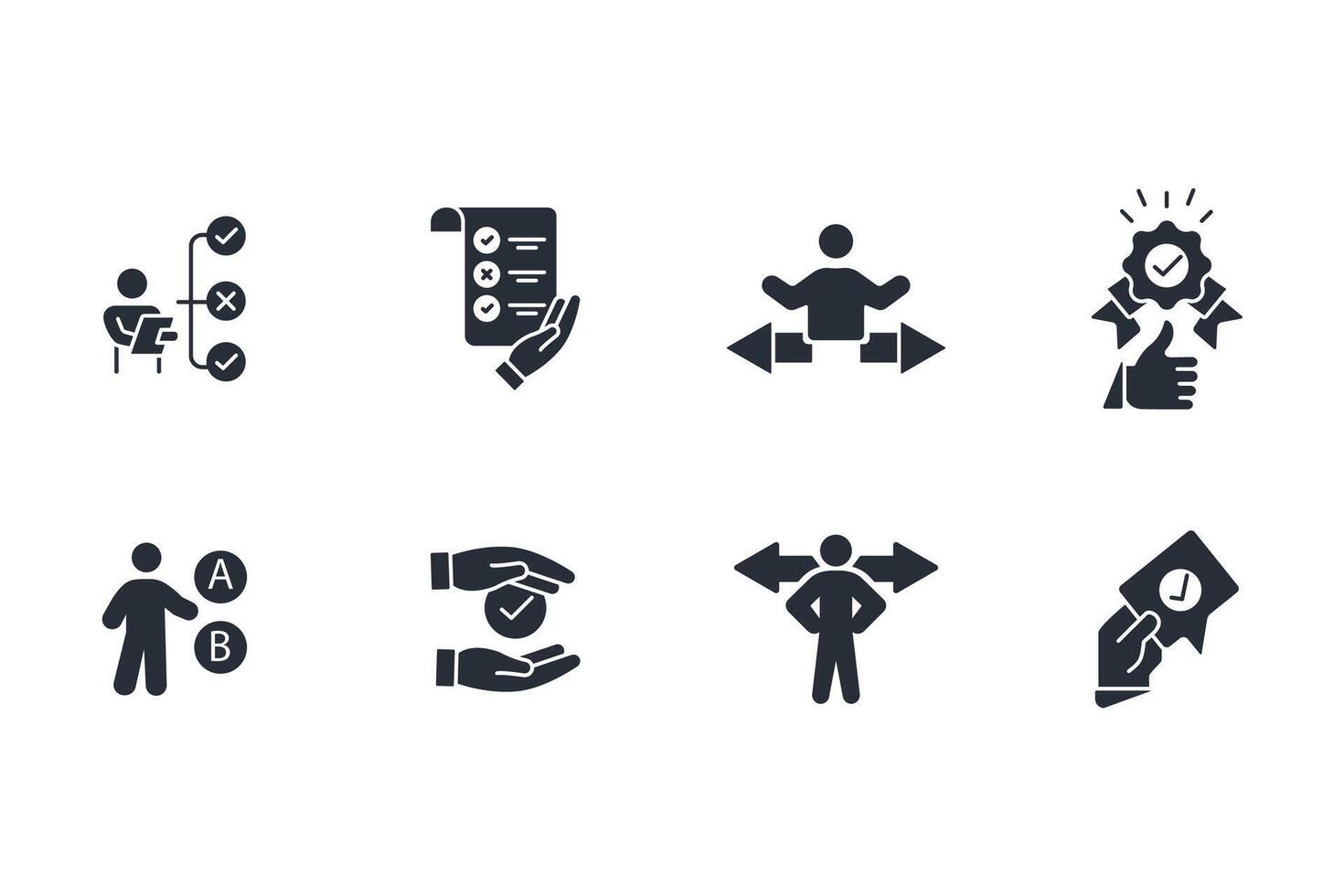 Choice icon set..Editable stroke.linear style sign for use web design,logo.Symbol illustration. vector