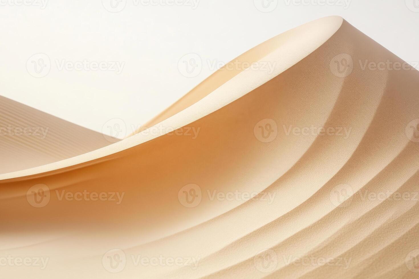 Wind patterns on the sand forming smooth curves, minimalistic desert scene photo
