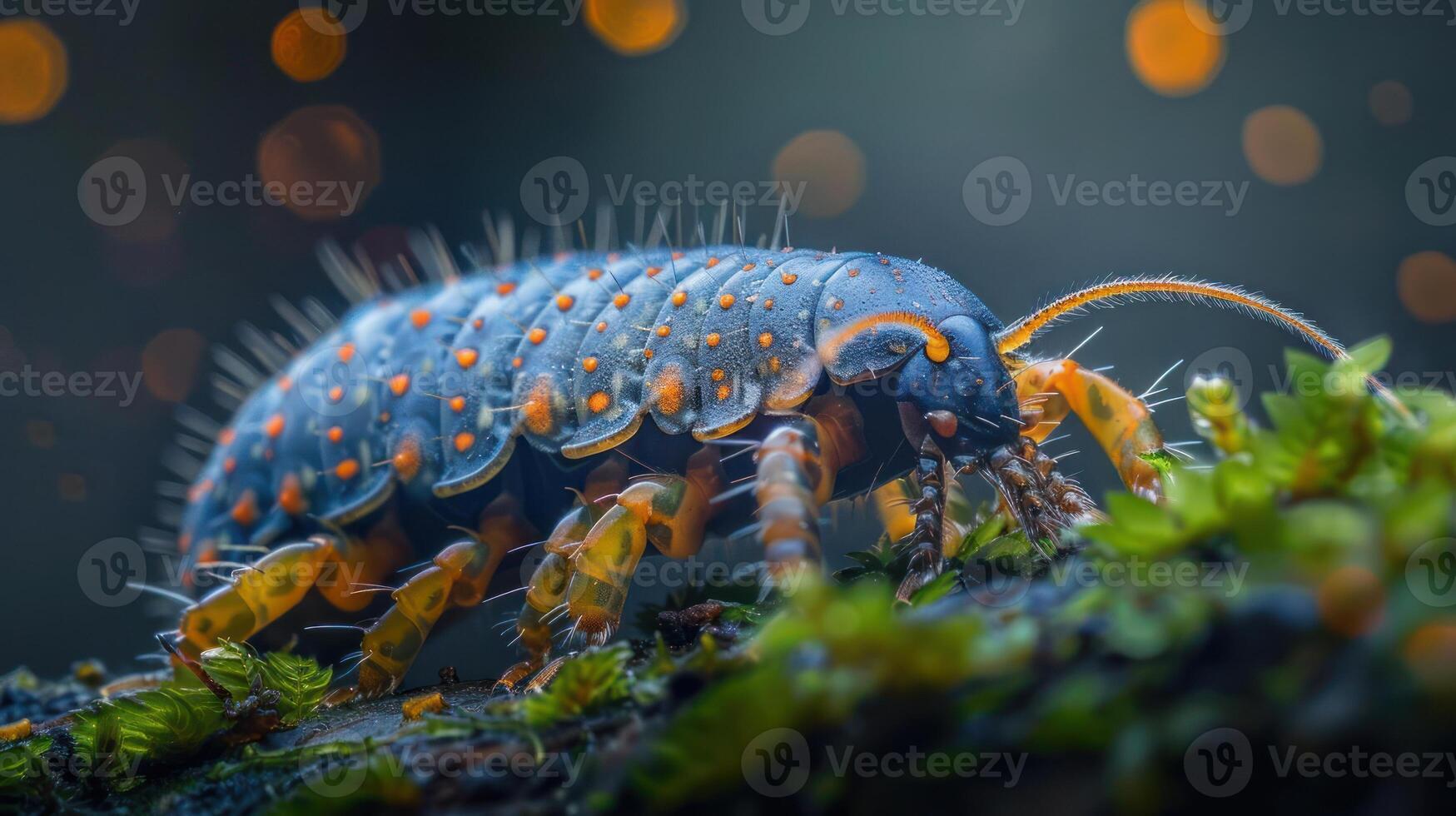 a close up of a bug on a plant photo
