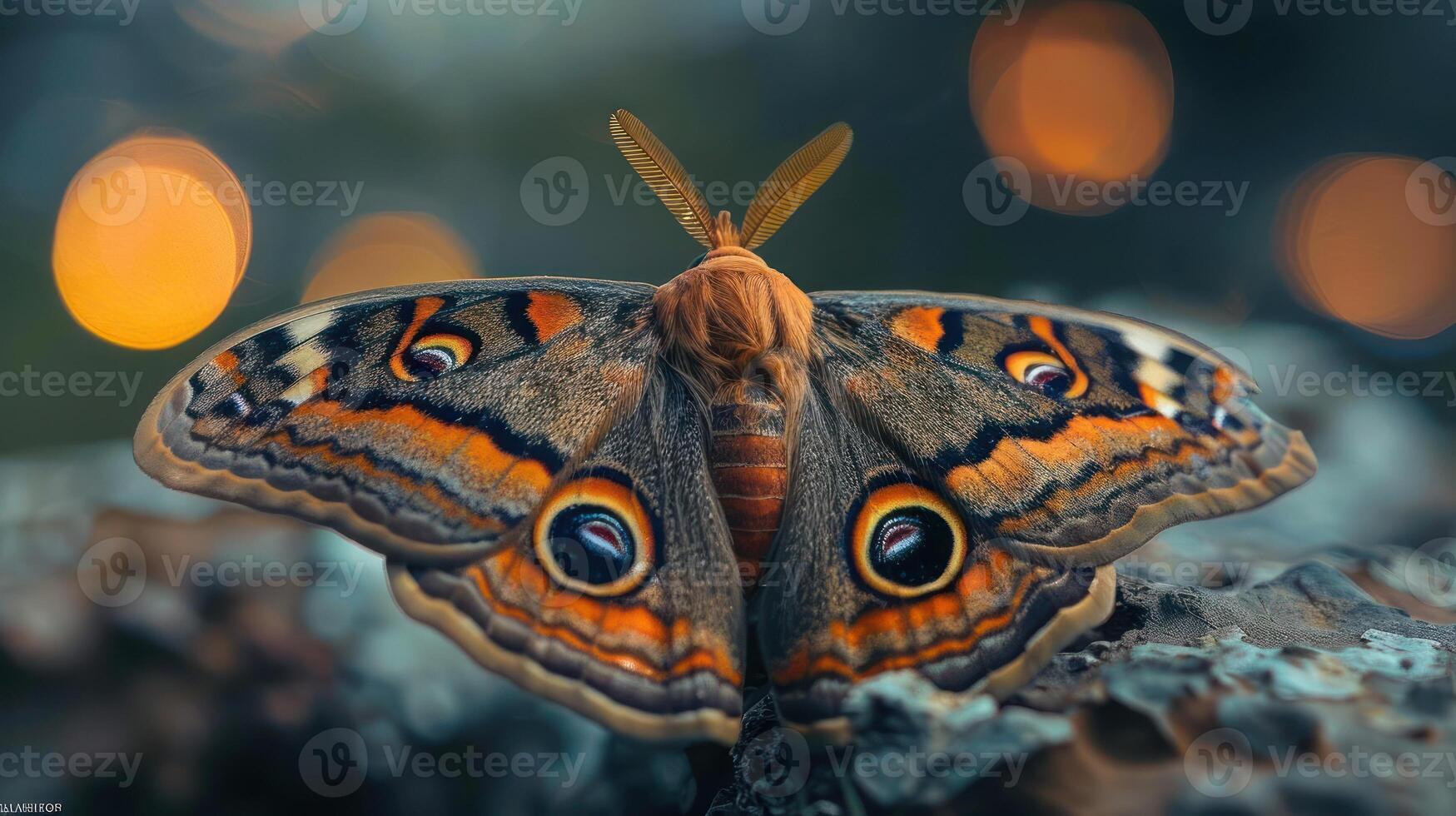 a close up of a butterfly on a rock photo