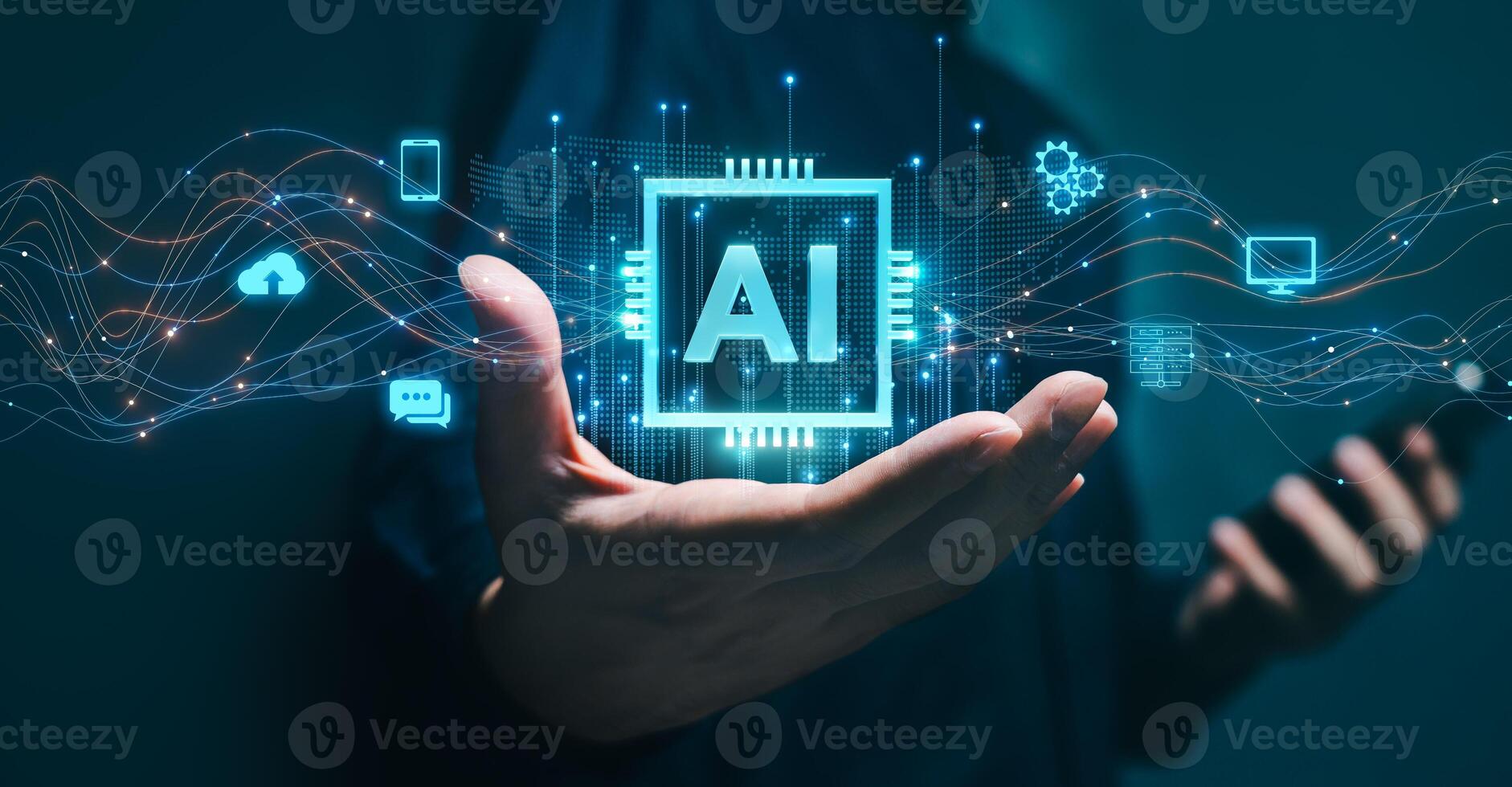 AI Technology and Digital Innovation Concept photo