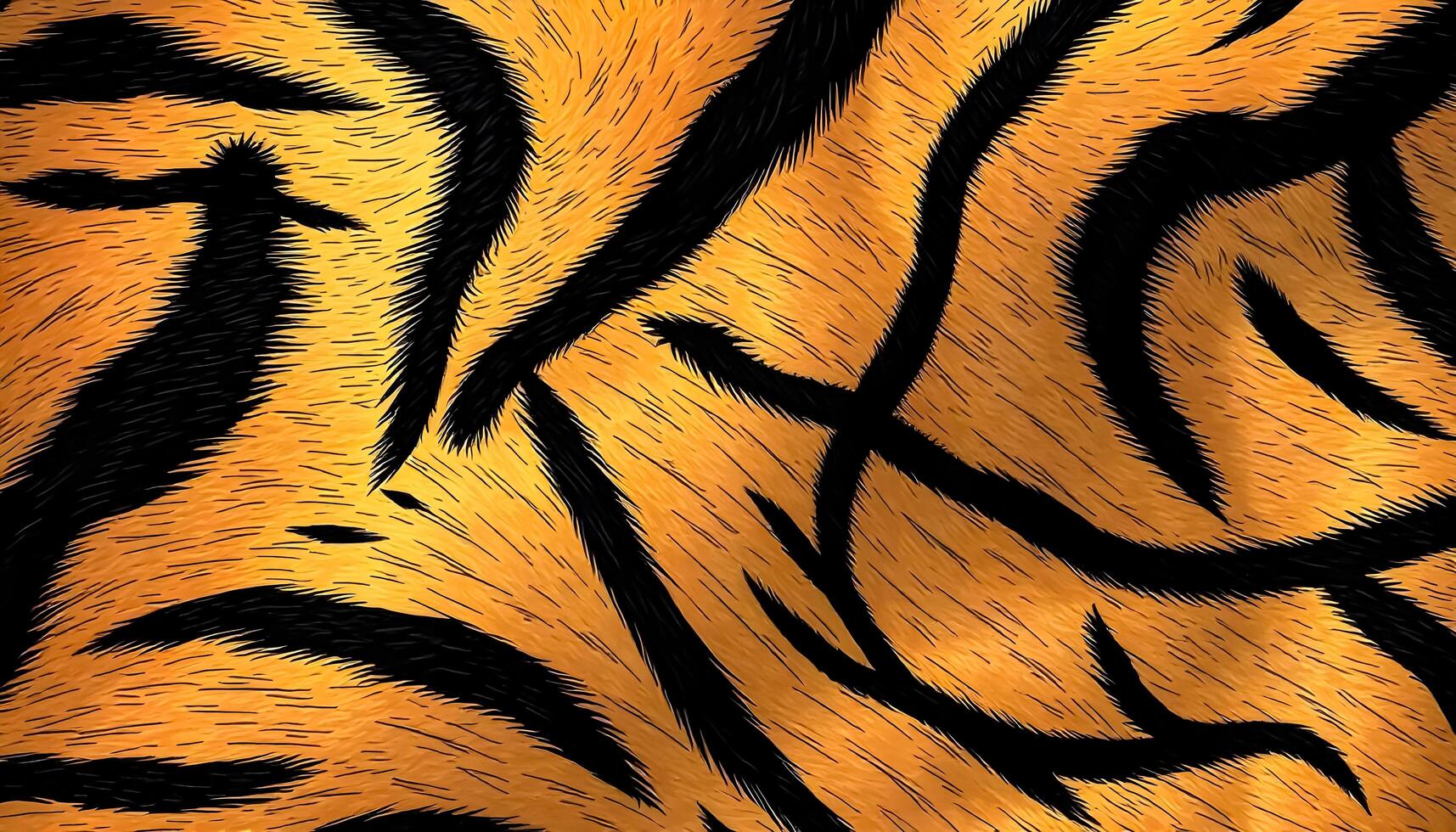 Tiger Fur Pattern Illustration. Bold Stripes for Dynamic Designs photo