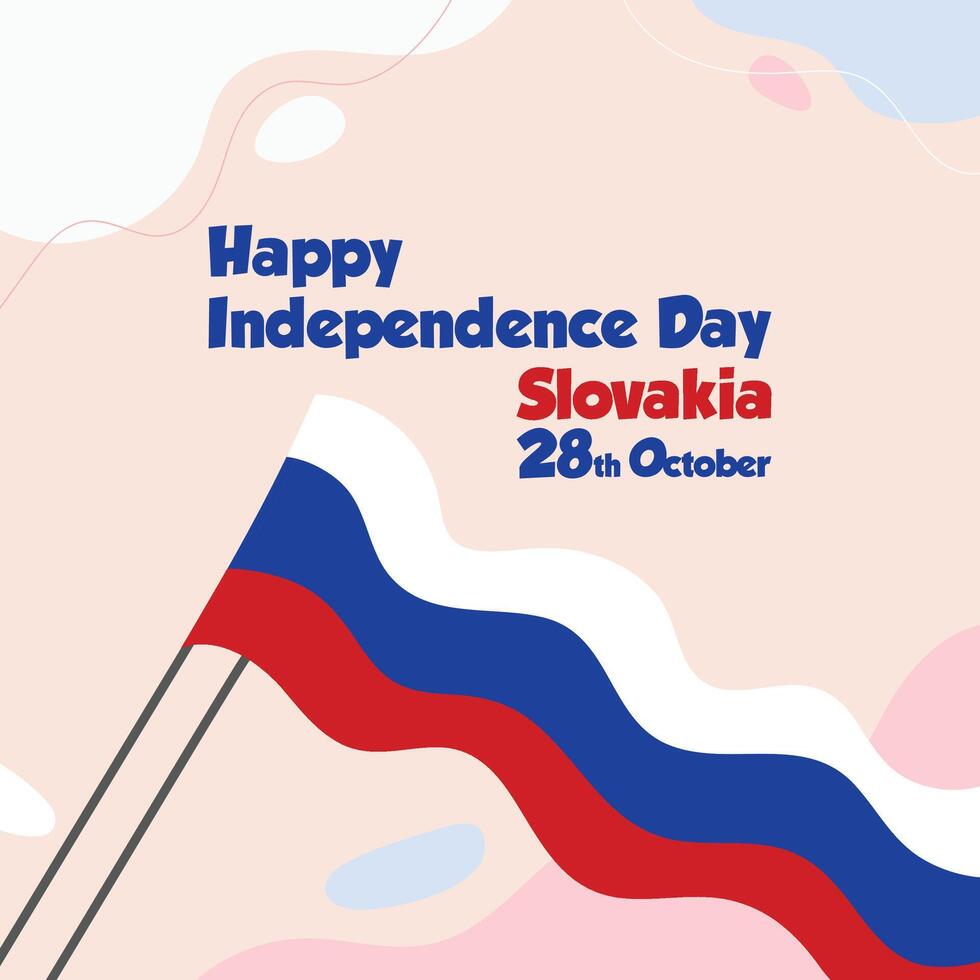 Slovakia Independence Day Tribute Banner Template Design vector