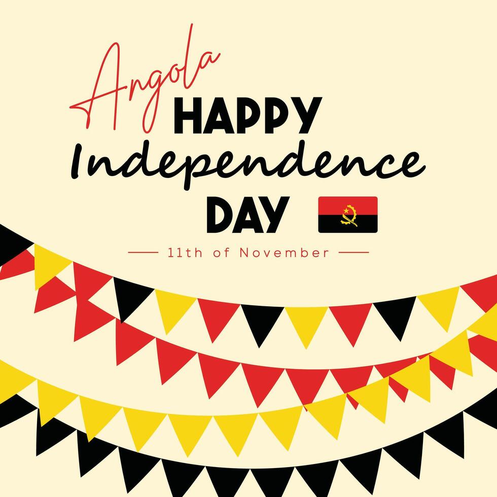 Stand Together on Angola Independence Day Celebration vector