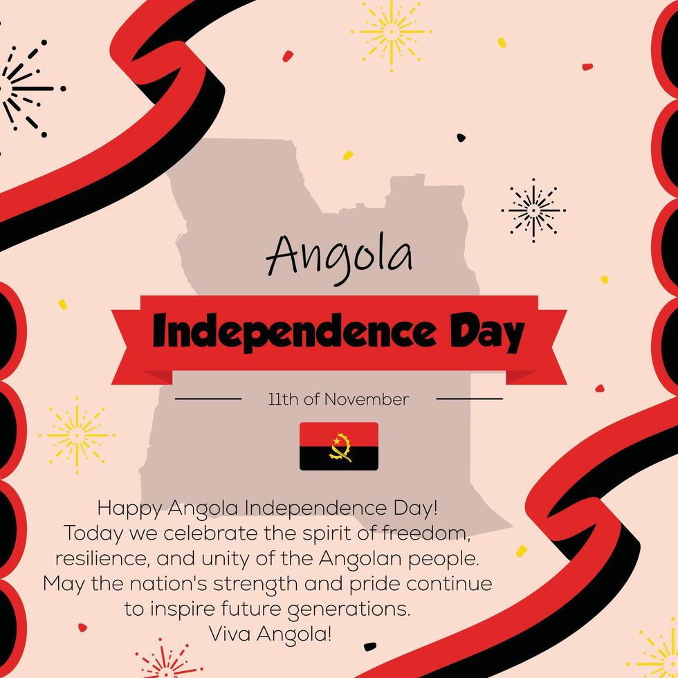 Celebrate Angola Independence Day with Pride and Unity vector