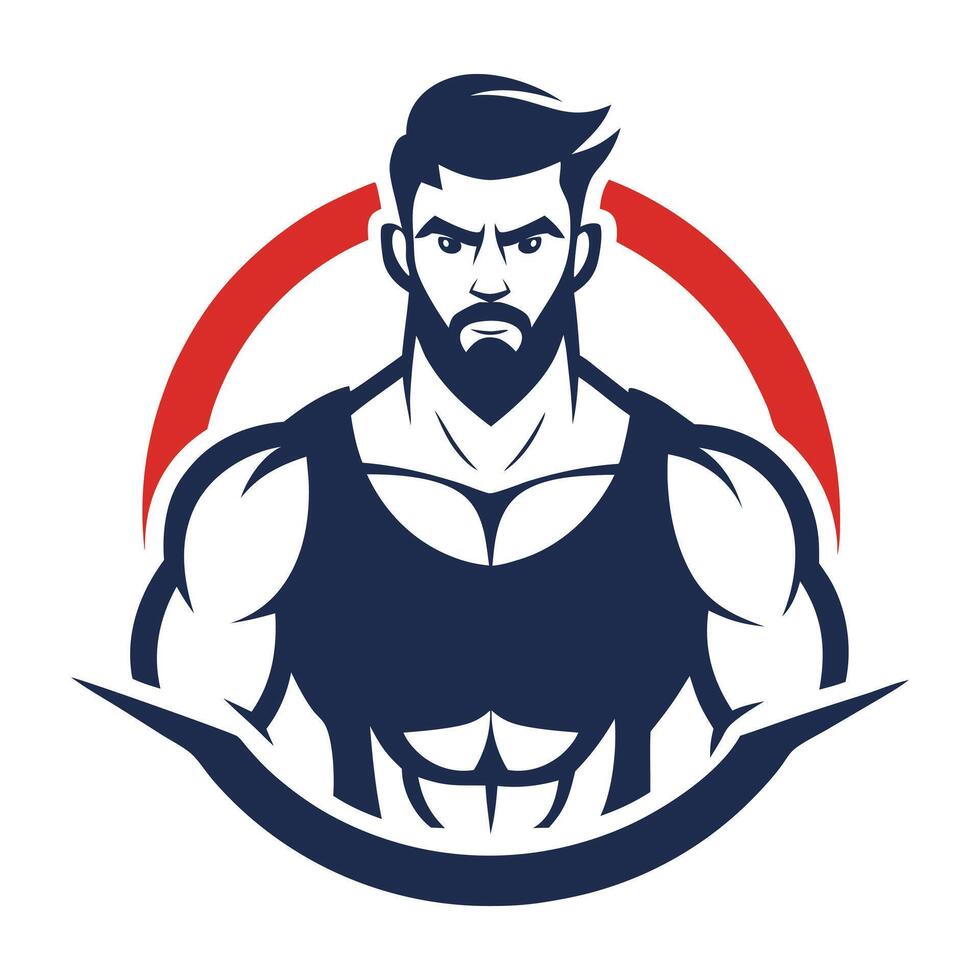 A logo icon for mens fitness gym center. vector