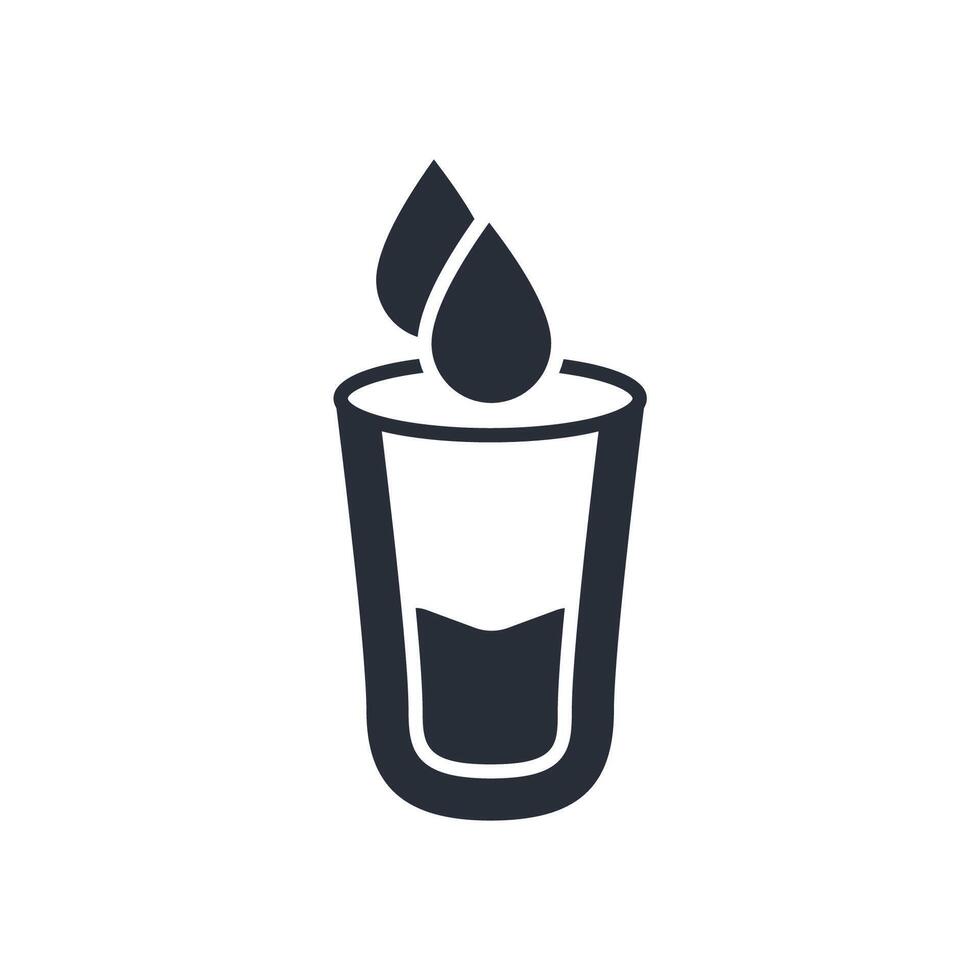 shot glass icon. .Editable stroke.linear style sign for use web design,logo.Symbol illustration. vector