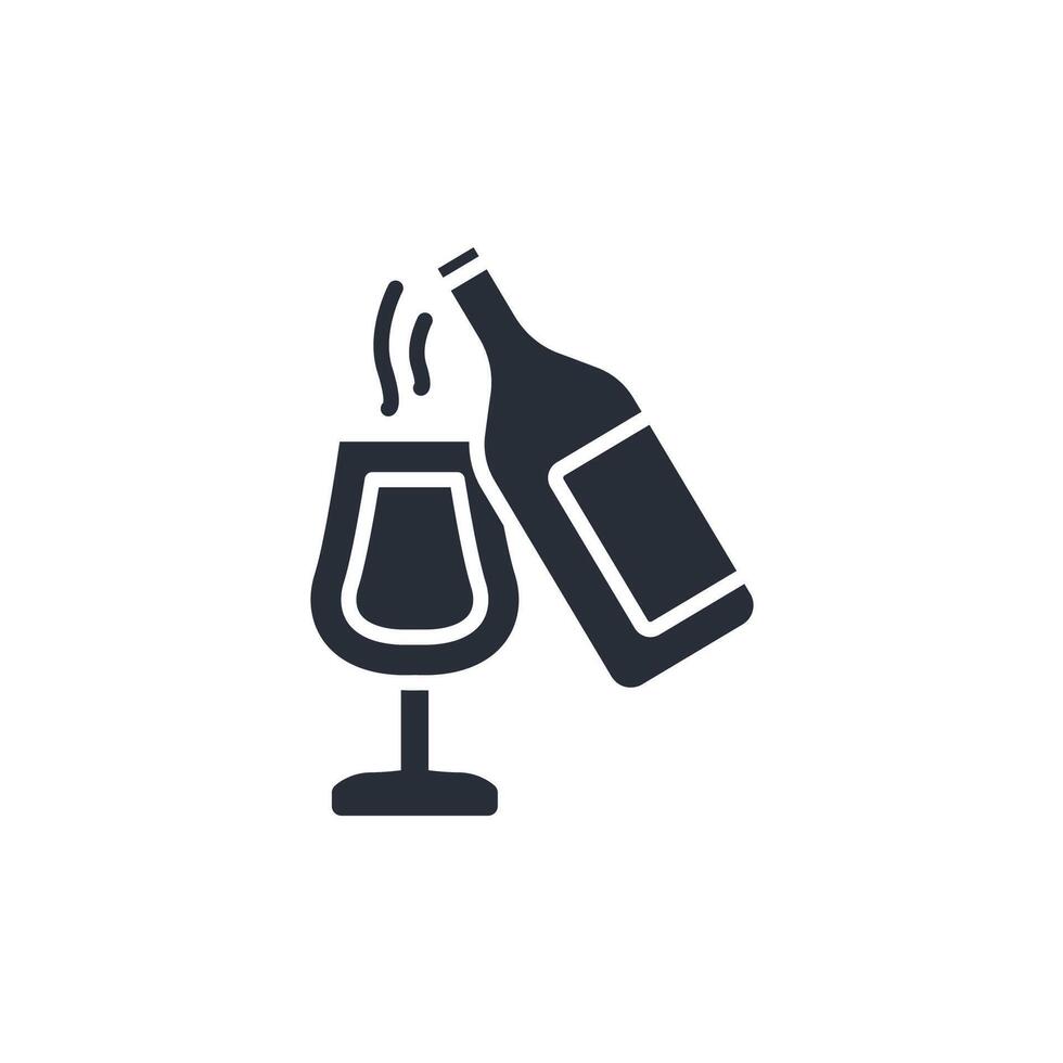 wine icon. .Editable stroke.linear style sign for use web design,logo.Symbol illustration. vector