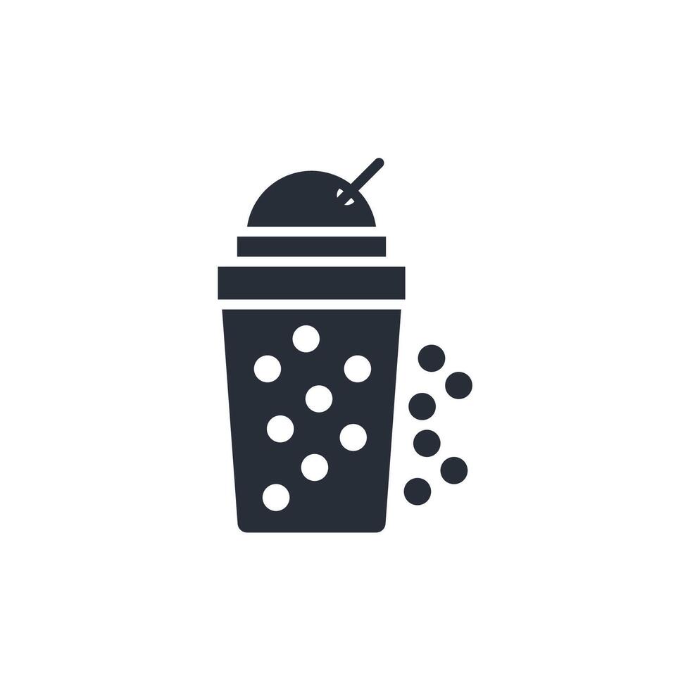 bubble tea icon. .Editable stroke.linear style sign for use web design,logo.Symbol illustration. vector