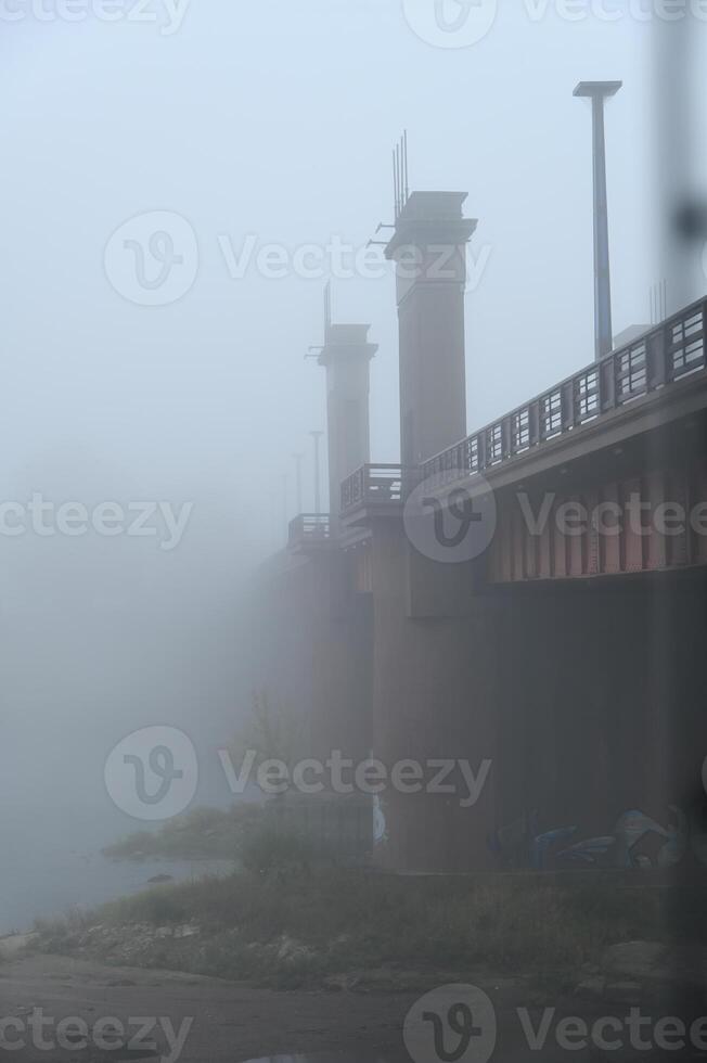 a bridge with a train on it photo