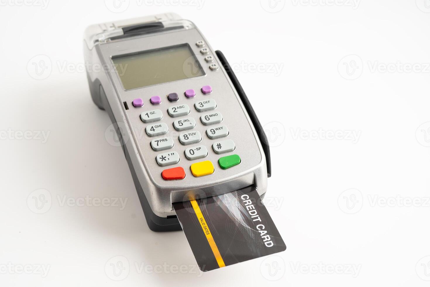 POS terminal for payment, finance and shopping, business and technology. photo