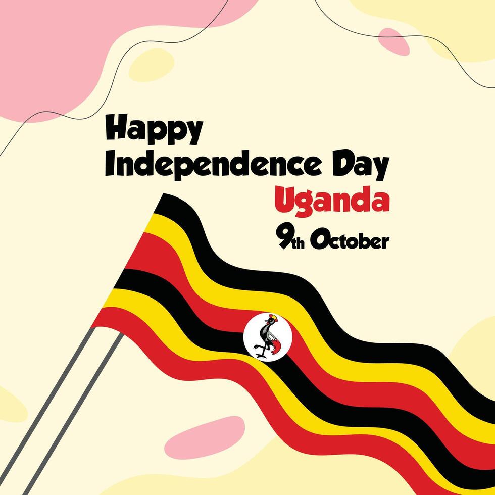 Honoring Uganda Freedom on Independence Day vector
