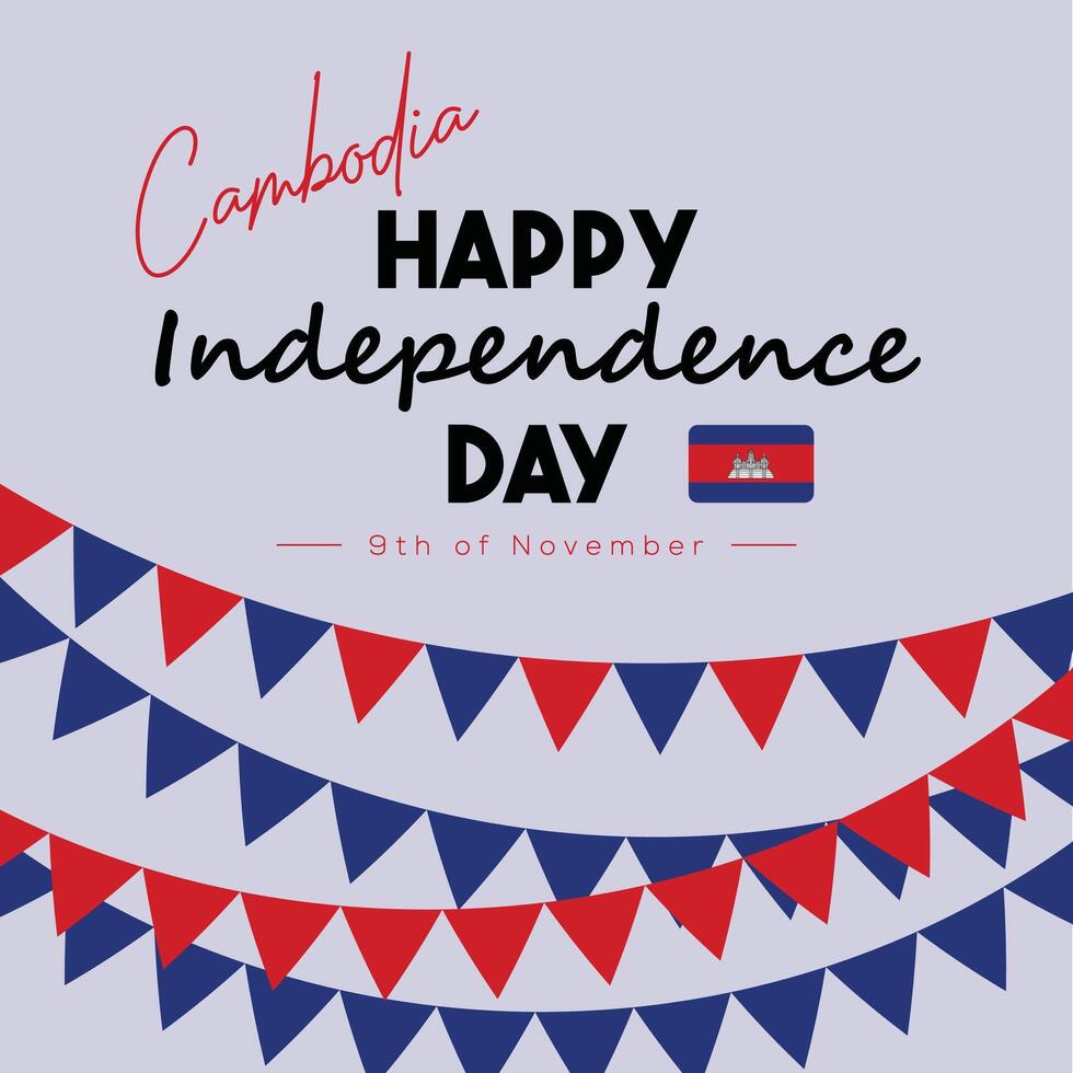 Join Us in Celebrating Cambodian Independence vector