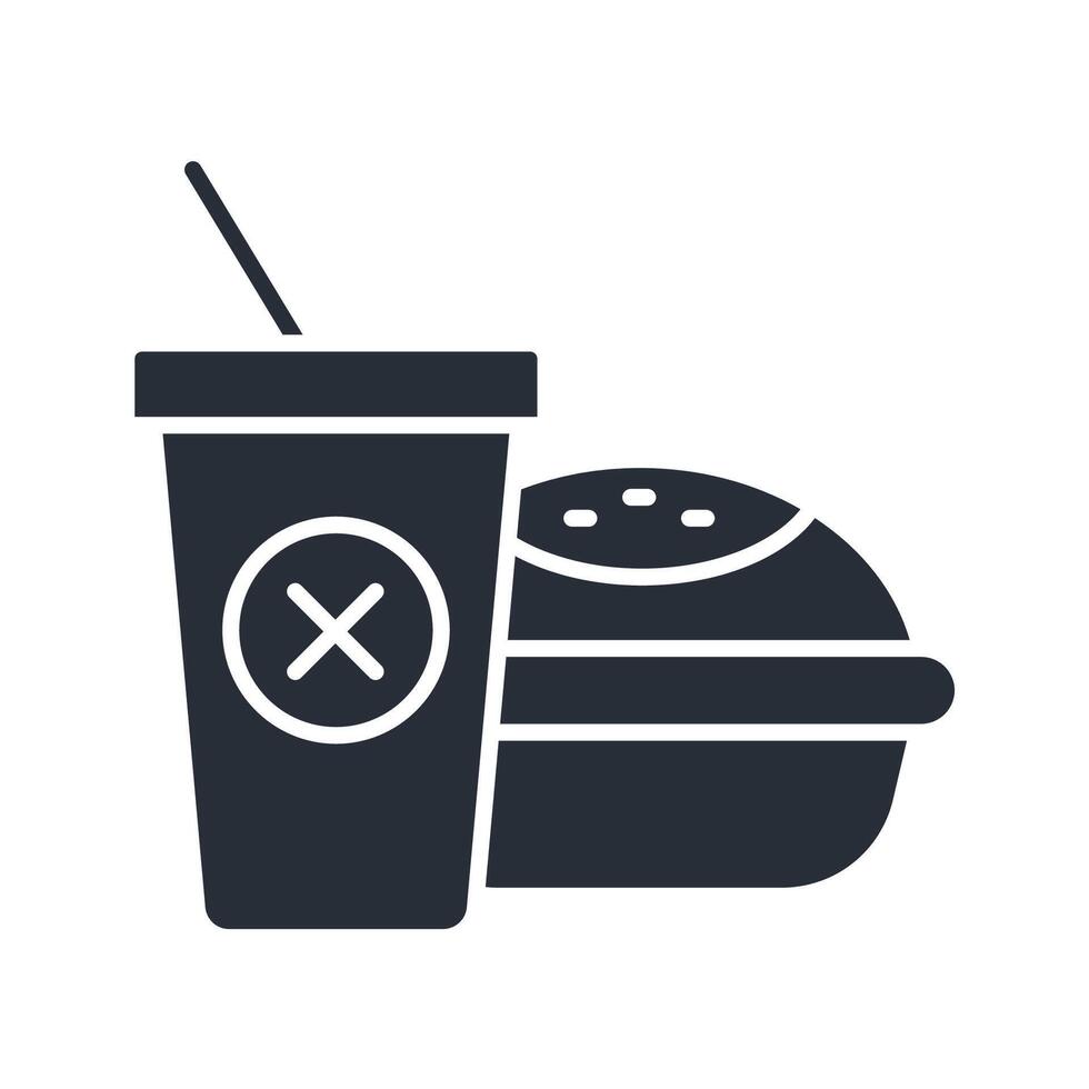 no cheat meals icon. .Editable stroke.linear style sign for use web design,logo.Symbol illustration. vector