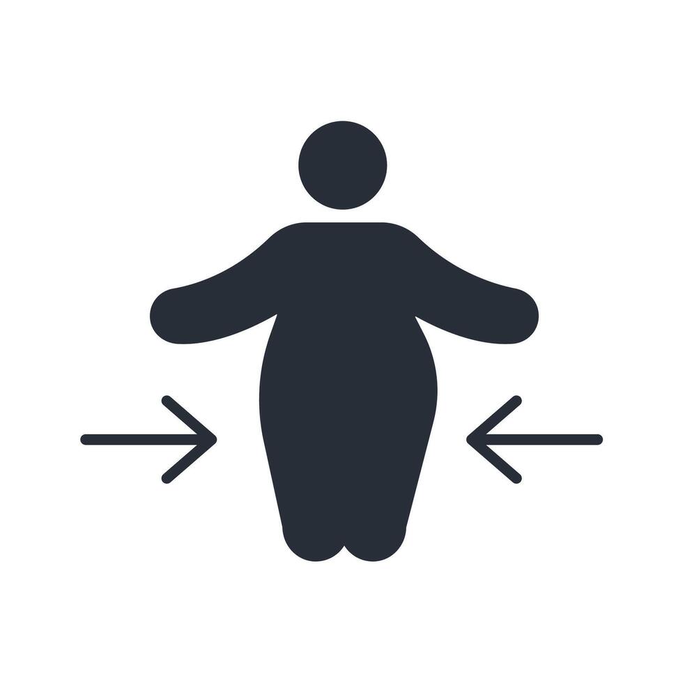 reduce weight icon. .Editable stroke.linear style sign for use web design,logo.Symbol illustration. vector
