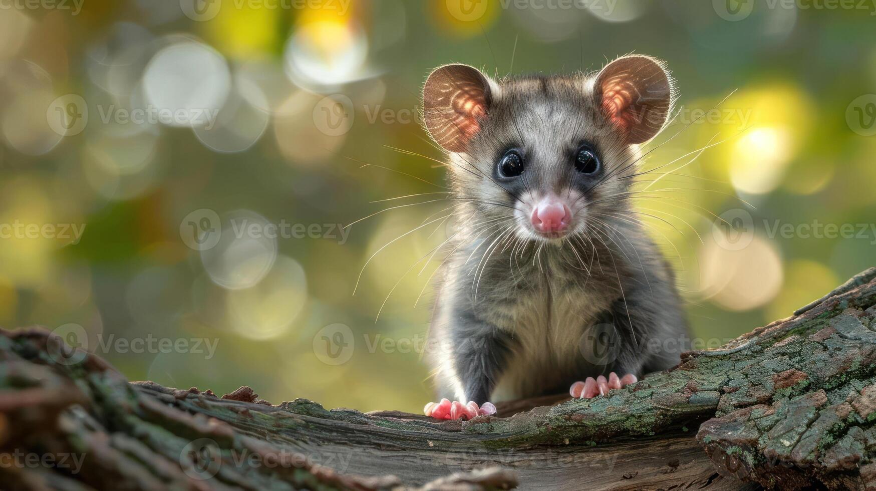 a close up of a small animal on a tree branch photo
