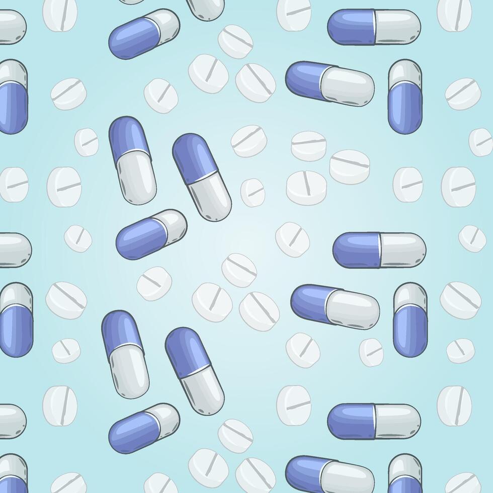 Medical Background. Medical Patterns. Background with Medical Elements. Medicine background. Medical and pharmacy elements. Medical Education Illustration vector