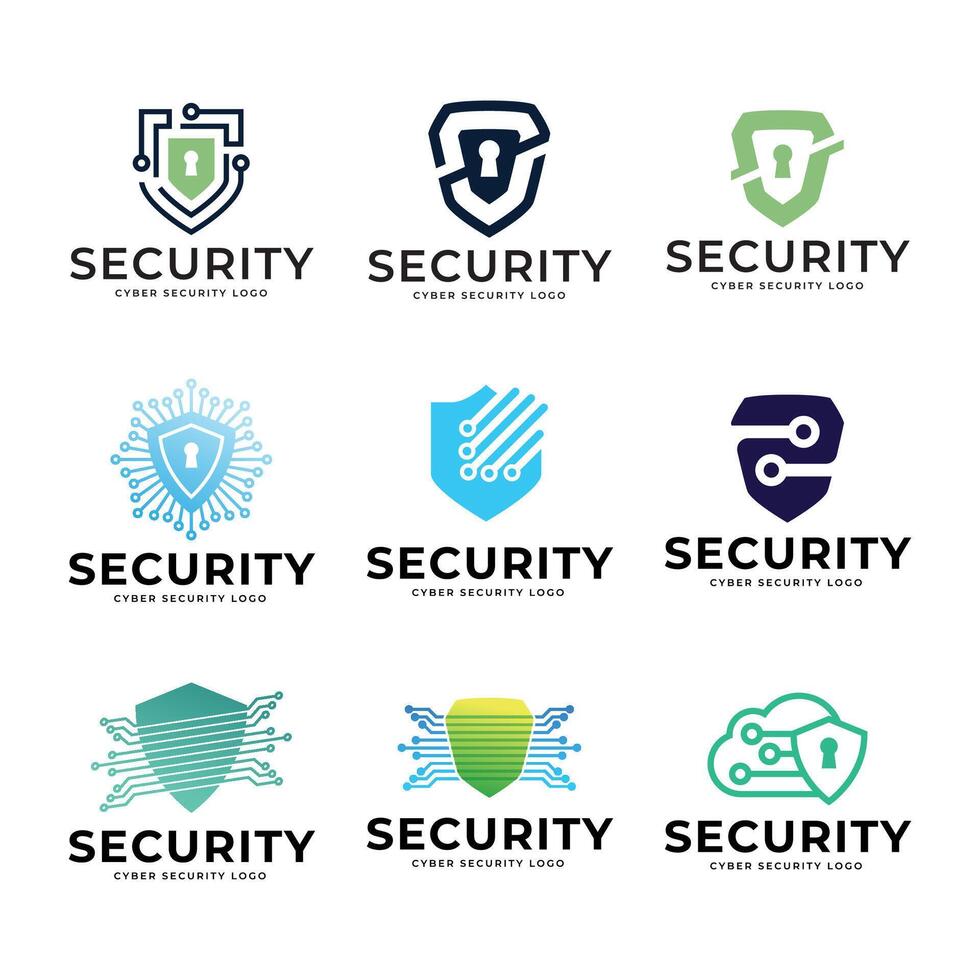Security logo design set illustration vector