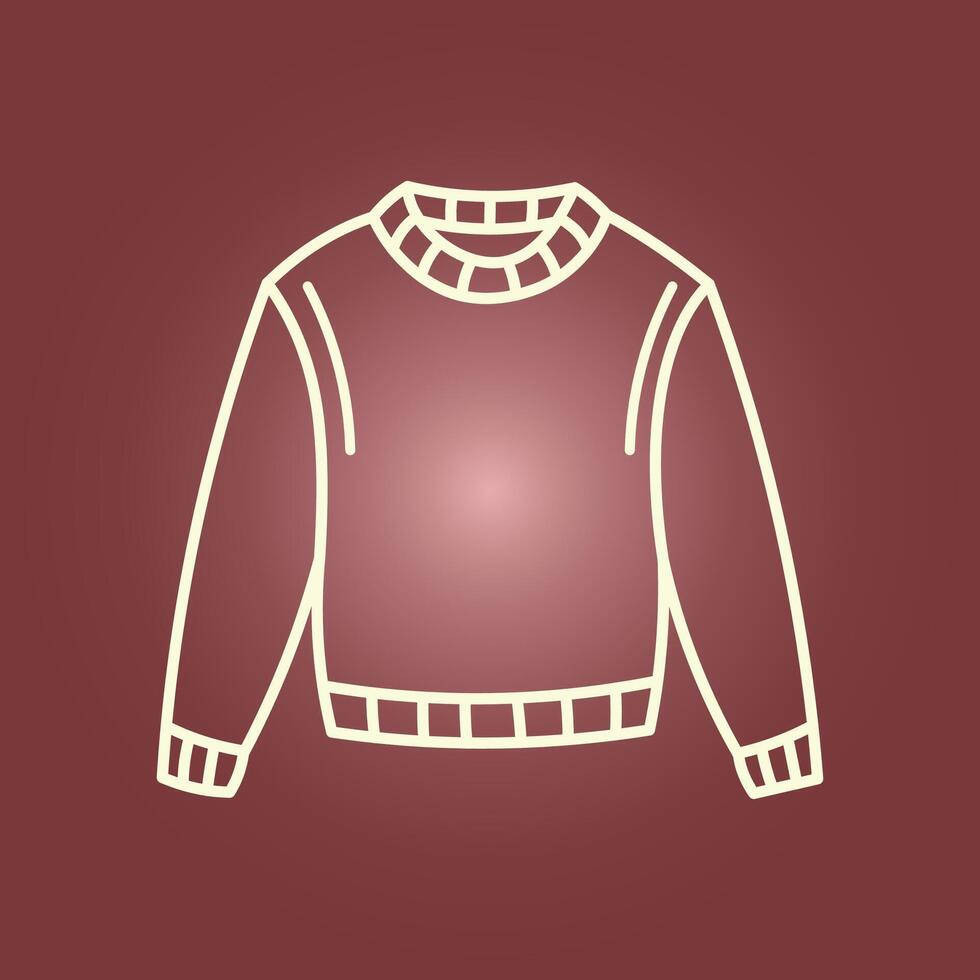A sweater on a red background vector