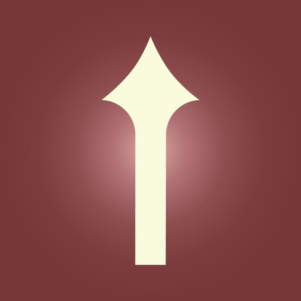 A white arrow pointing up on a red background vector