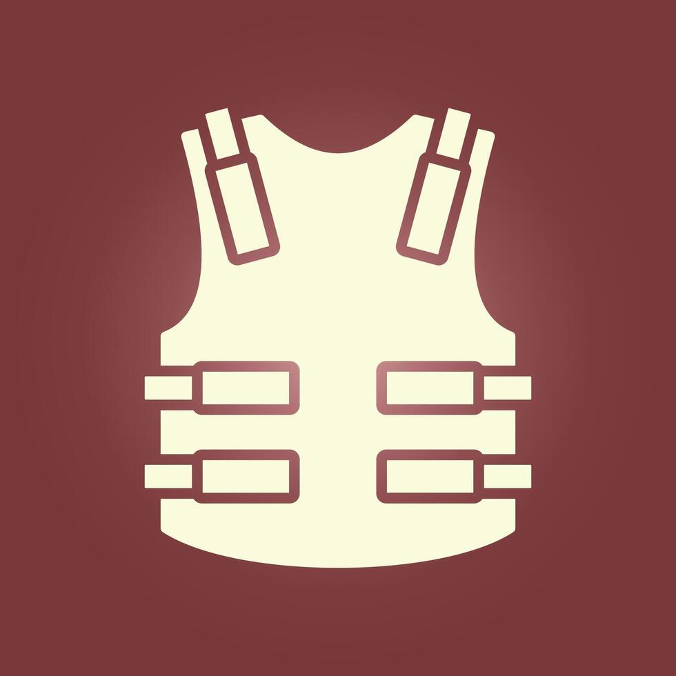 A vest icon on a red background vector