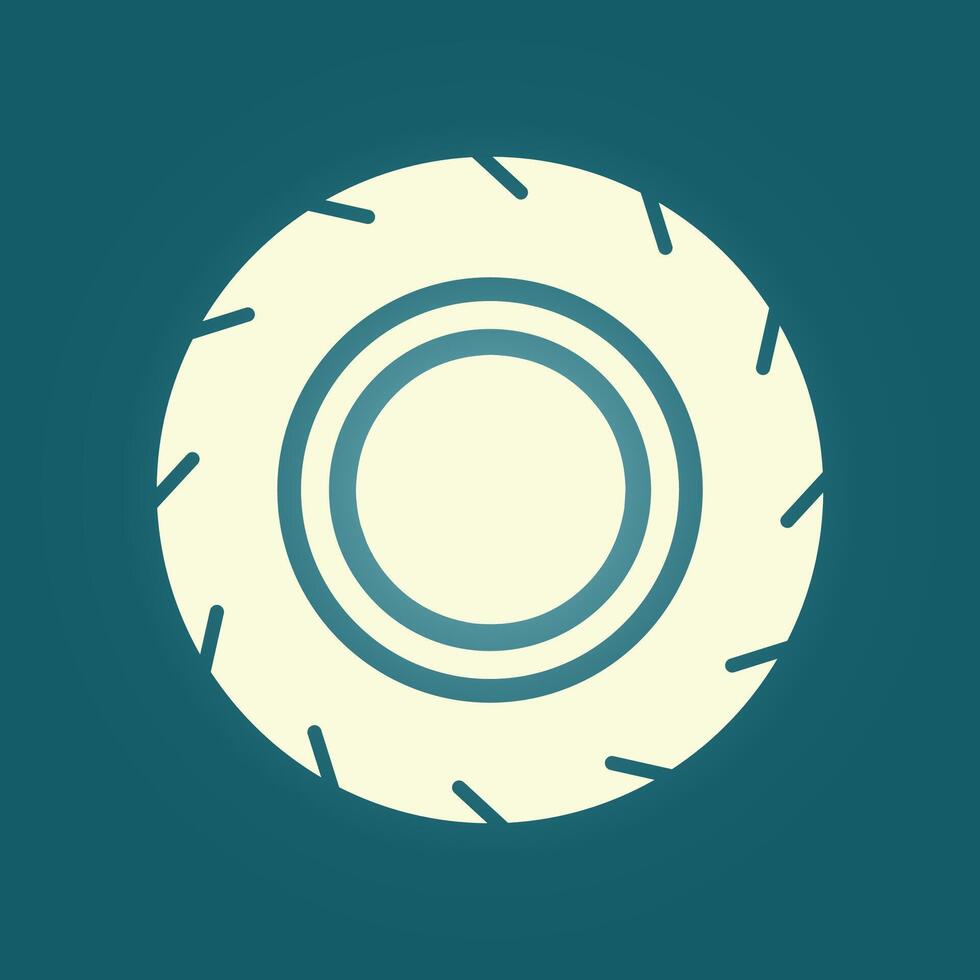 A tire icon on a blue background vector