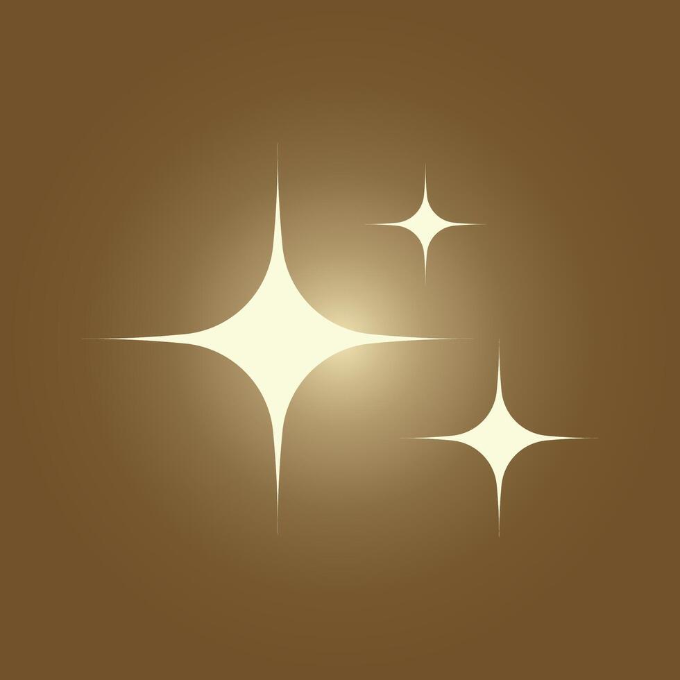 A star on a brown background with a white light vector