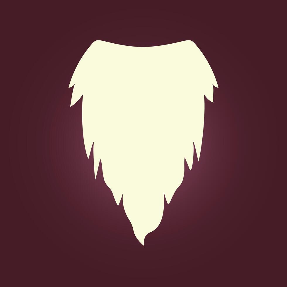 A white beard icon on a dark background vector
