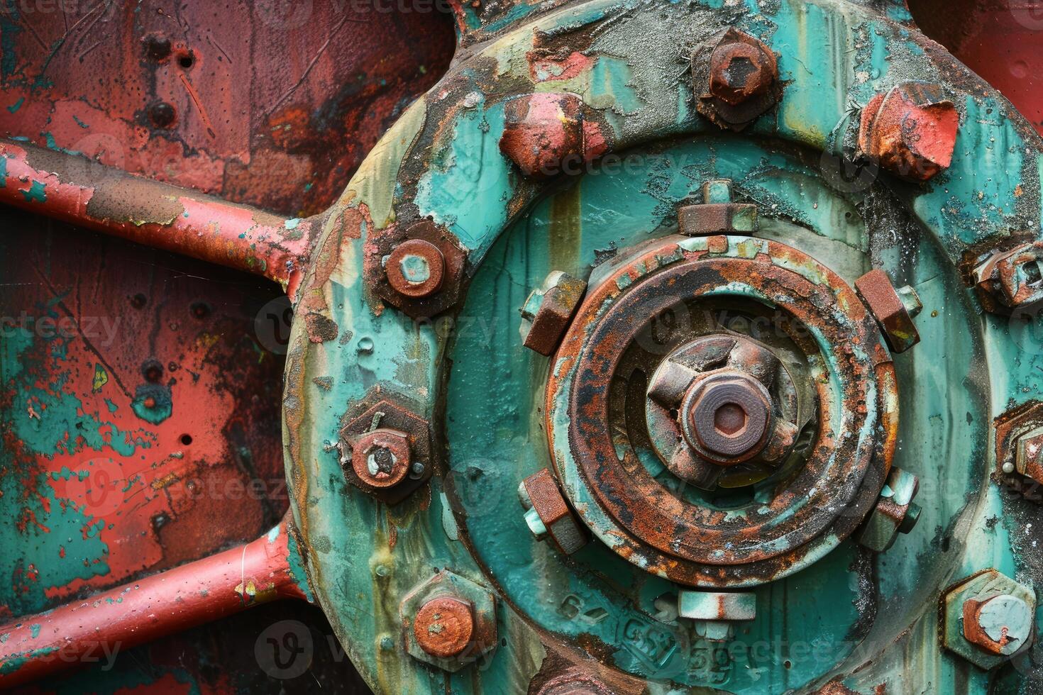 Rusty industrial valve showing its age and wear photo