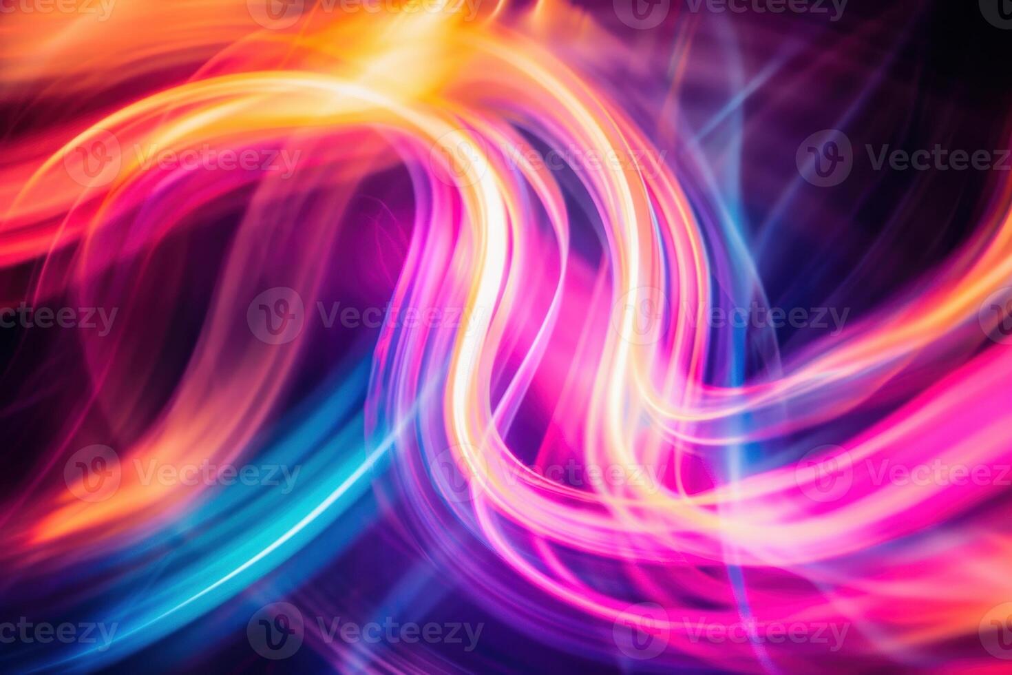 Abstract colorful wavy background blending red blue and orange lights photo