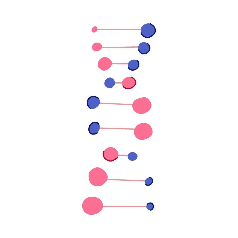 genome dna spiral cartoon illustration vector