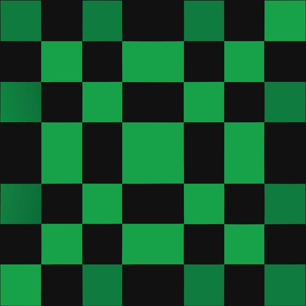 A green and black checkered pattern vector