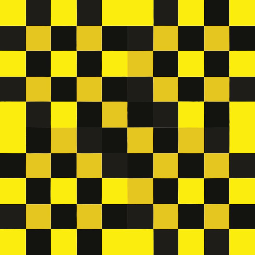 A black and yellow checkered pattern vector