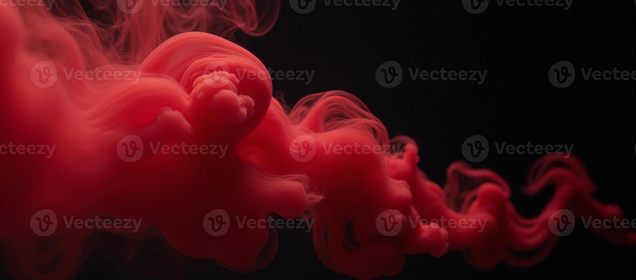 Red abstract misty fog against a black backdrop Aromatherapy theme smokestaged studio textured overlay photo