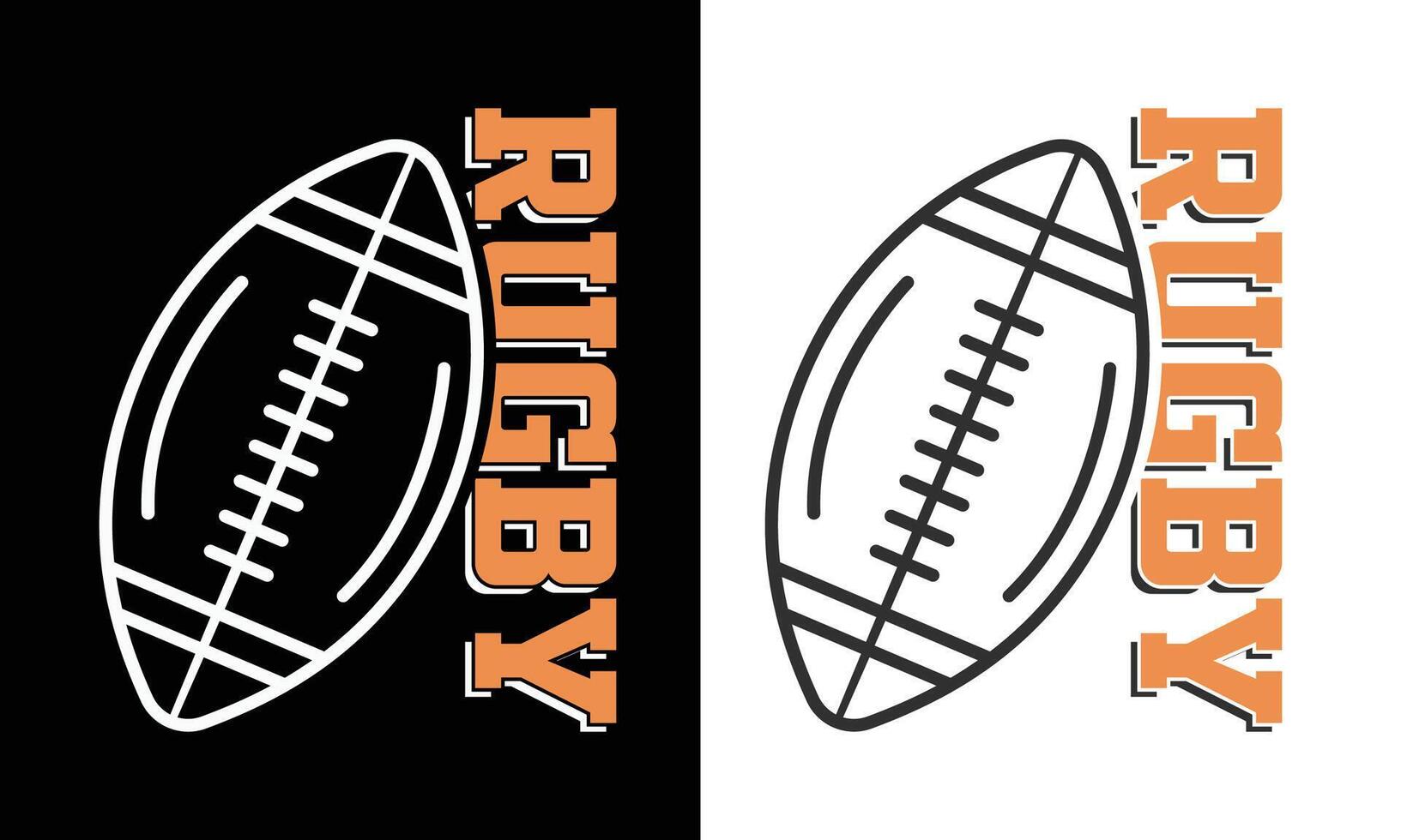 Rugby Typography Design For Football Lover vector