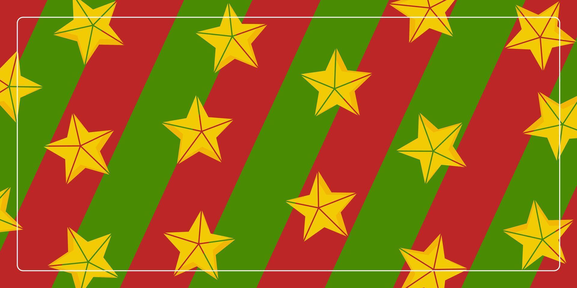 Christmas pattern background with gold star icons. design for banner, poster, greeting card, social media. vector