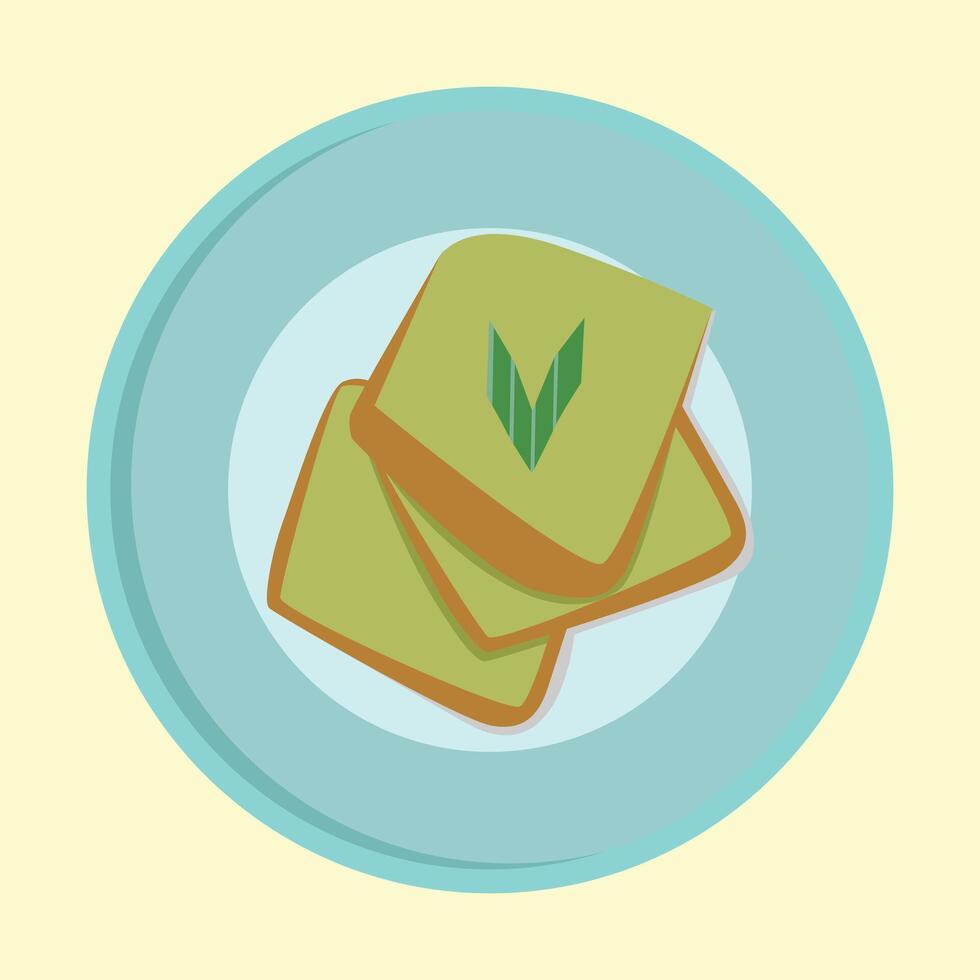 Bolu cake indonesian bakery vector